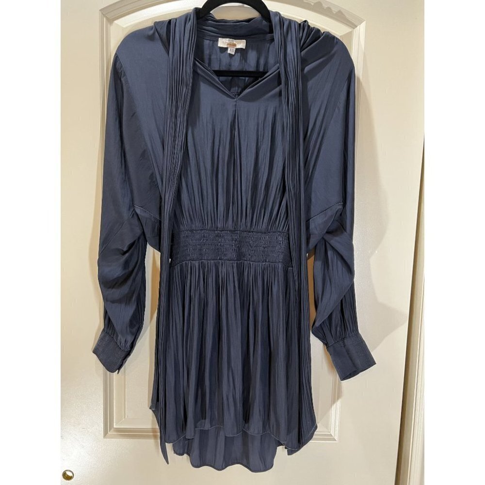 Ramy Brook Navy Winslow Tie Dress $445 - Picture 6 of 10